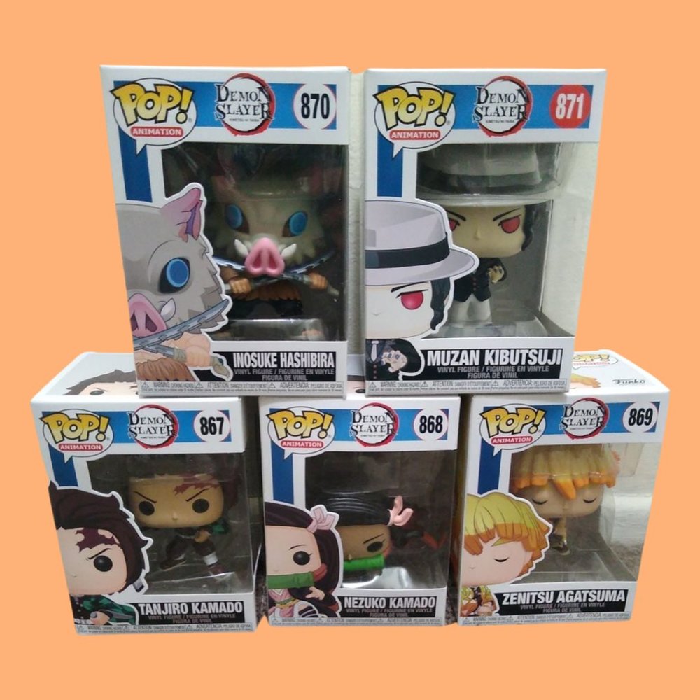 Funko Pop Demon Slayer : Tanjiro, Nezuko, Zenitsu, Inosuke or Muzan Vinyl